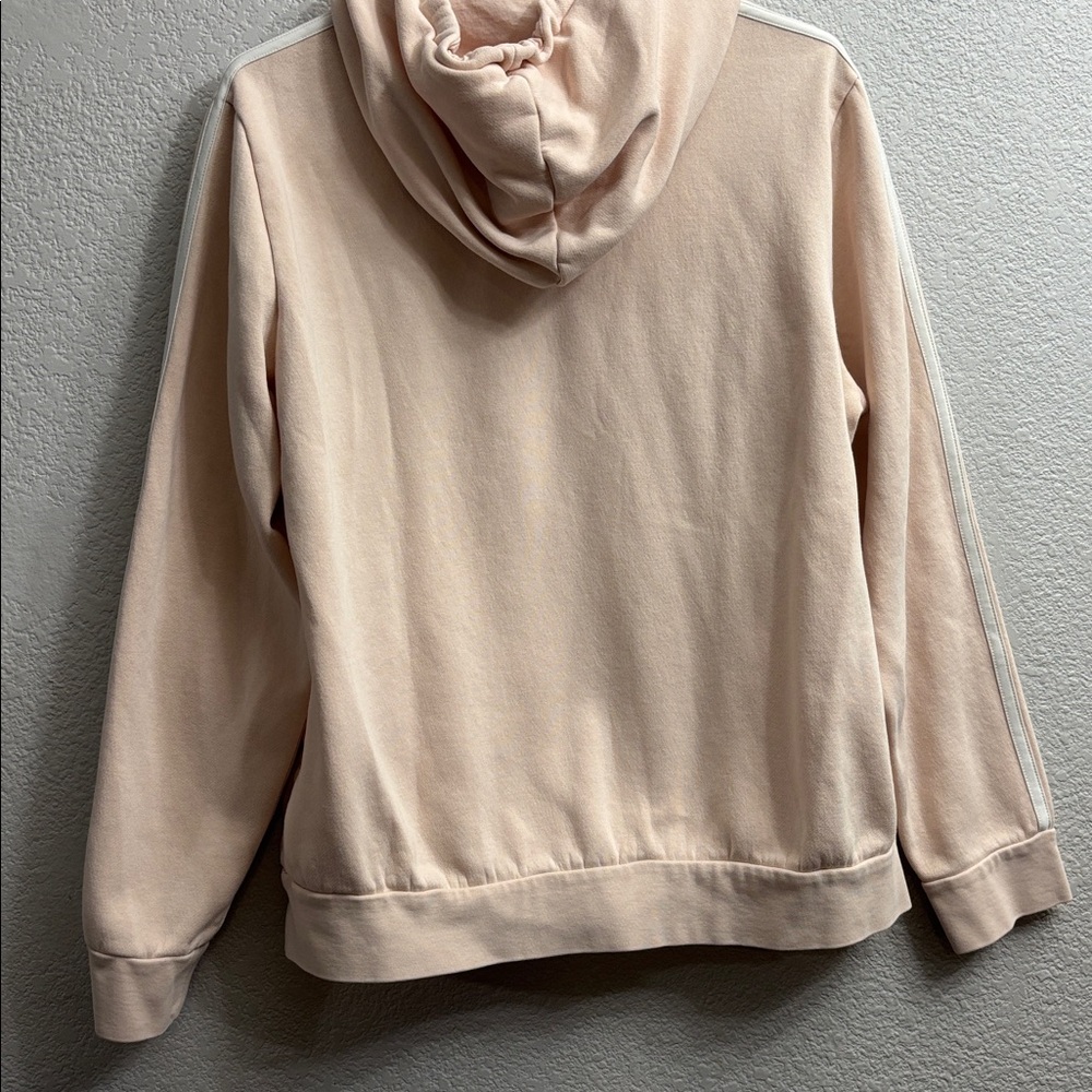 Adidas Light Pink Hoodie with White Stripes- Great condition - Picture 6 of 6